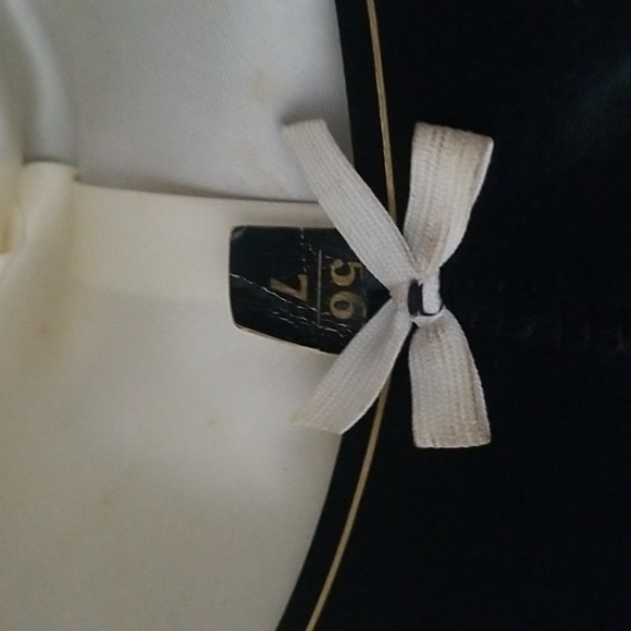 Vintage Western Gothic Black Cowgirl Hat Size 7 Black Roses - Picture 8 of 8